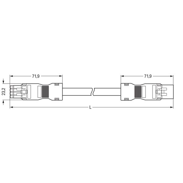 pre-assembled interconnecting cable Eca Socket/plug gray image 5