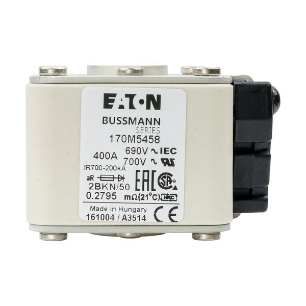 Fuse-link, high speed, 400 A, AC 690 V, size 2, aR, IEC, UL, single indicator image 8