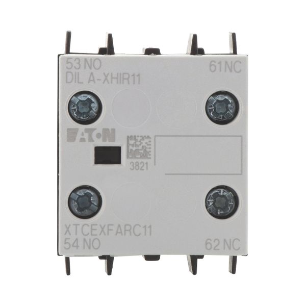 Auxiliary contact module, 2 pole, Ith= 16 A, 1 N/O, 1 NC, Front fixing, Screw terminals, DILA, DILM7 - DILM38, XHIR image 13
