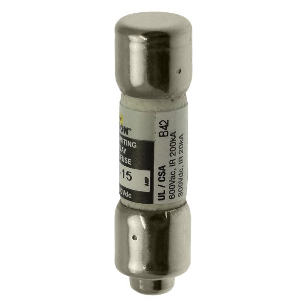 Fuse-link, LV, 15 A, AC 600 V, 10 x 38 mm, 13⁄32 x 1-1⁄2 inch, CC, UL, time-delay, rejection-type image 10