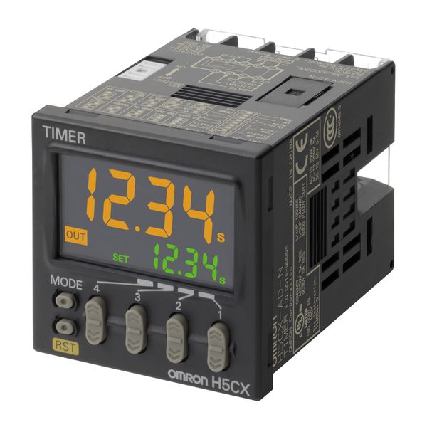 Timer, plug-in, 8-pin, DIN48x48mm, IP66, 4 preset & 4 actual time digi image 3