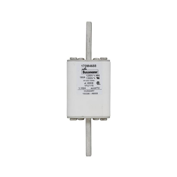 Fuse-link, high speed, 160 A, AC 1250 V, size 1, 53 x 69 x 160 mm, aR, IEC, UL image 9