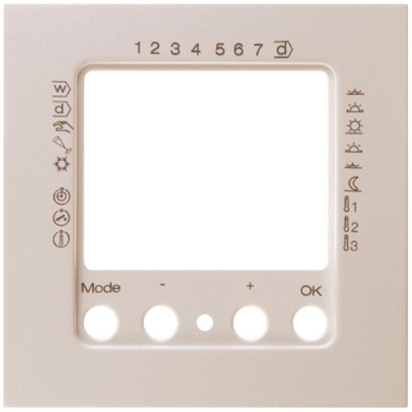 Thermostat time-controlled, with centre plate, S.1, white glossy image 1