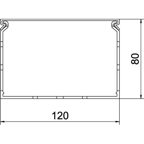 LK4H N 80120 Slotted cable trunking system halogen-free 2000x120x80 image 2