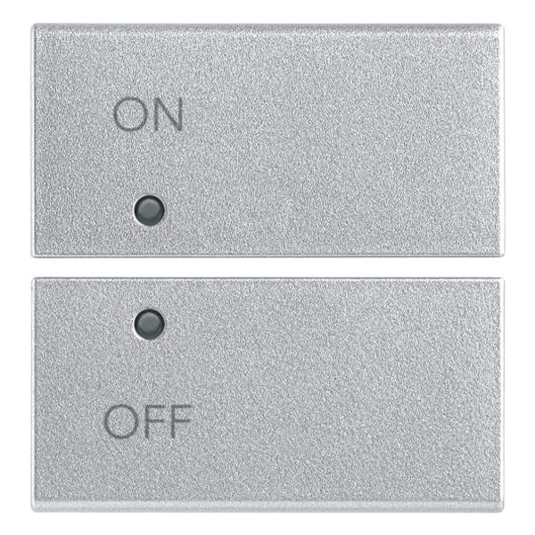 2 half buttons 2M ON/OFF symbol Silver image 1
