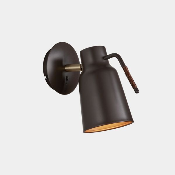 Wall fixture Funk E27 40W Brown image 1