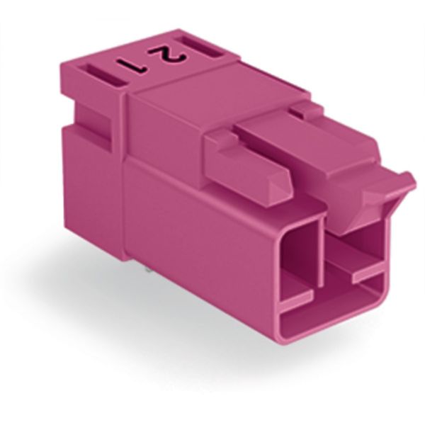Plug for PCBs angled 2-pole pink image 2