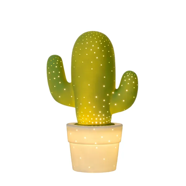 CACTUS Table Lamp Ceramic E14 H30.5 O20cm Green image 1