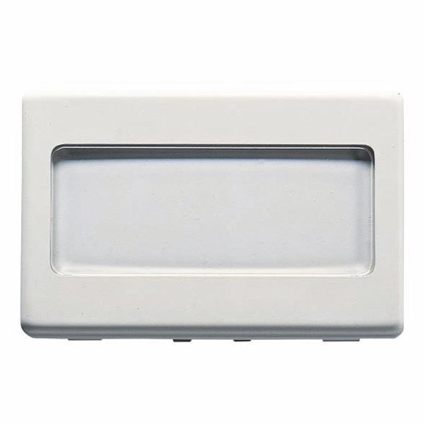 PUSH-BUTTON WITH BACKLIT NAME PLATE 250V ac - NO 10A - 3 MODULES - SYSTEM WHITE image 2