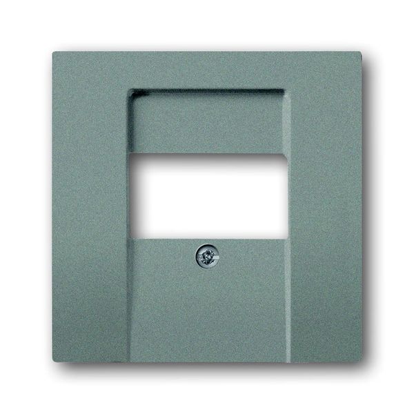 1766-803 CoverPlates (partly incl. Insert) Busch-axcent®, solo® grey metallic image 1