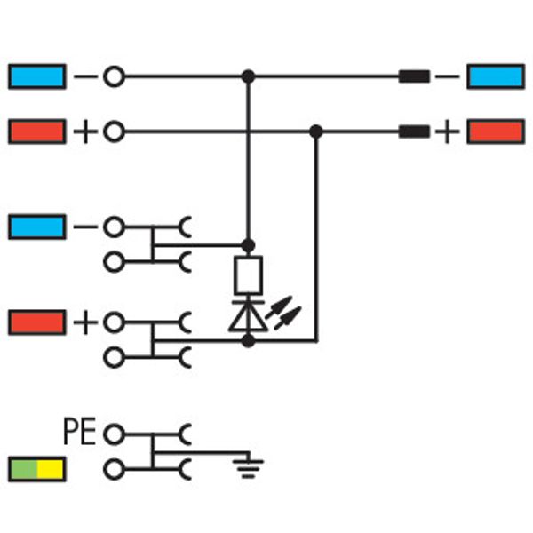 4-conductor sensor supply terminal block LED (green) with ground conta image 5