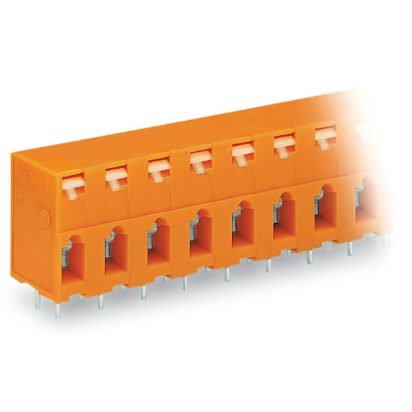 PCB terminal block push-button 2.5 mm² orange image 1