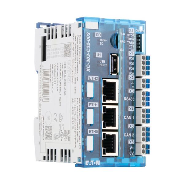 XC303 modular PLC, small PLC, programmable CODESYS 3, SD Slot, USB, 3x Ethernet, 2x CAN, RS485, four digital inputs/outputs image 17