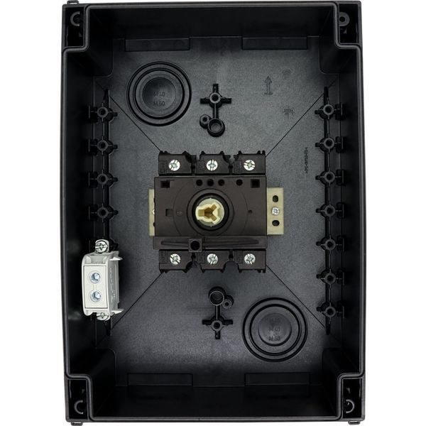 Main switch, P3, 100 A, surface mounting, 3 pole, STOP function, With black rotary handle and locking ring, Lockable in the 0 (Off) position image 27
