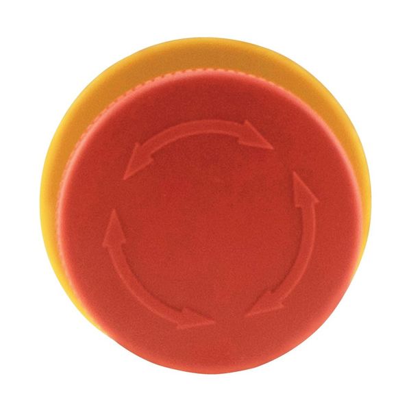 Emergency stop/emergency switching off pushbutton, RMQ-Titan, Mushroom-shaped, 30 mm, Non-illuminated, Turn-to-release function, Red, yellow image 7