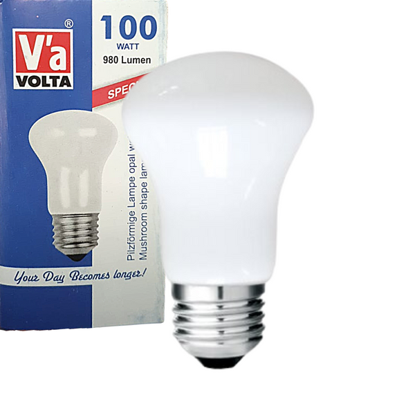 Incandescent Bulb E27 100W 220V FR Mushroom Opal White Volta image 1