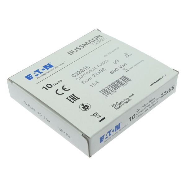 Fuse-link, LV, 16 A, AC 690 V, 22 x 58 mm, gL/gG, IEC image 12