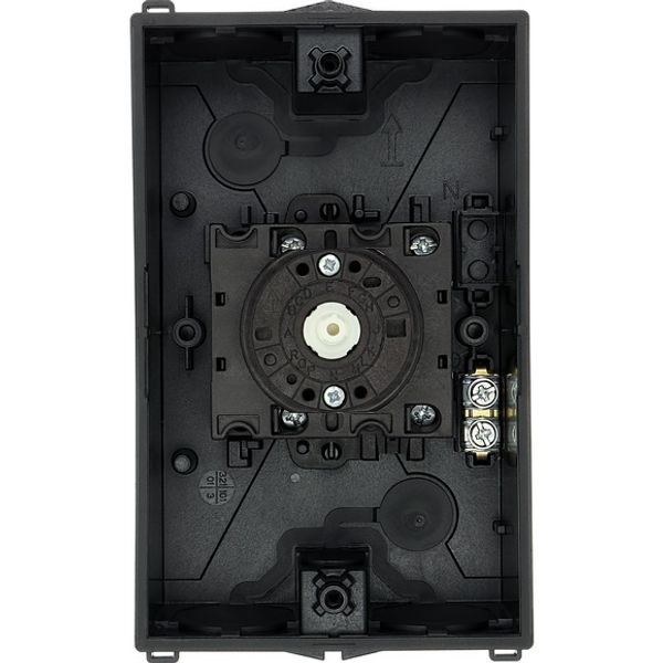 Main switch, T3, 32 A, surface mounting, 2 contact unit(s), 3 pole, Emergency switching off function, With red rotary handle and yellow locking ring image 5