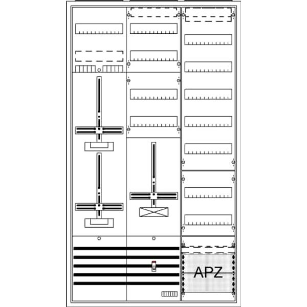 DA39CY Meter board, Field width: 3, Rows: 99, 1400 mm x 800 mm x 215 mm, Isolated (Class II), IP31 image 17