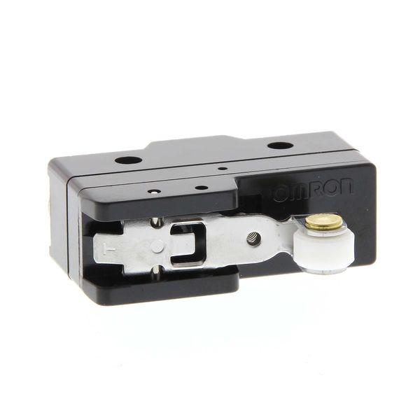 General purpose basic switch, short hinge roller lever, SPDT, 15 A, sc image 1