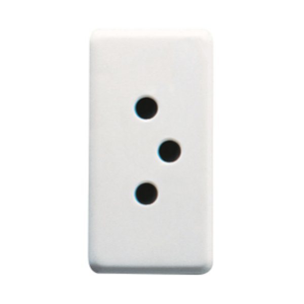 SWISS SOCKET-OUTLET 250V ac - 2P+E 10A - TYPE 12 - 1 MODULE - SYSTEM WHITE image 1