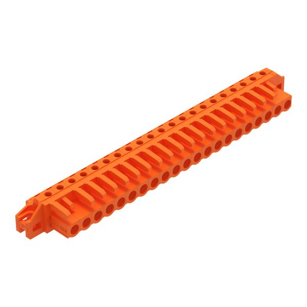 THT female header angled Pin spacing 5.08 mm orange image 1