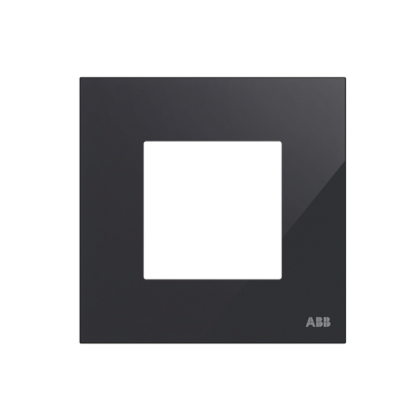 Z2271.1 CN Frame 1-gang / 2M - Black Glass image 1