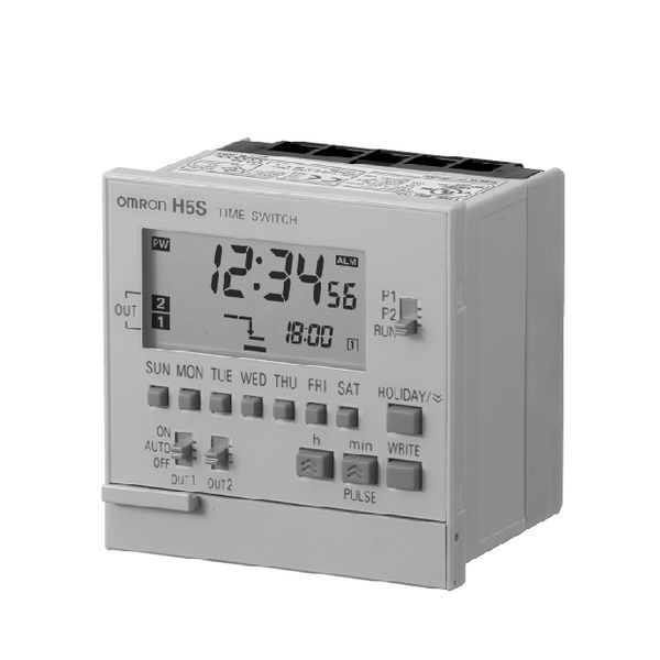 Digital Time Switch, Weekly, Flush mounting, 2 circuits, 100 to 240 VA image 3