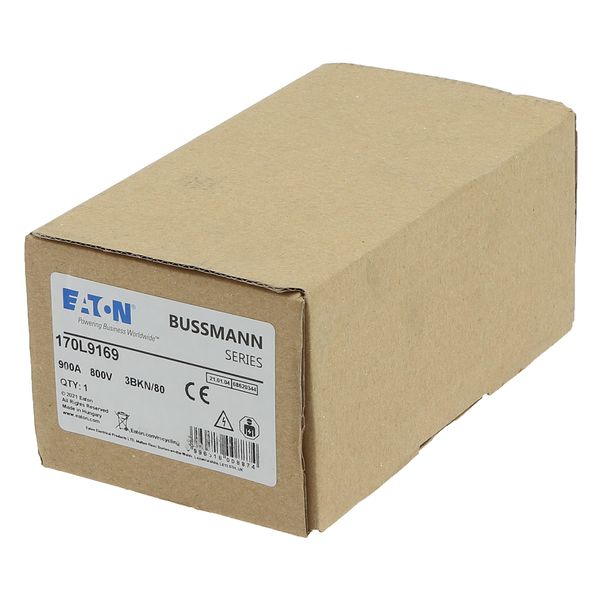 Fuse-link, high speed, 900 A, AC 800 V, Size 3, 76 x 92 x 83 mm, aR, IEC, single indicator image 19