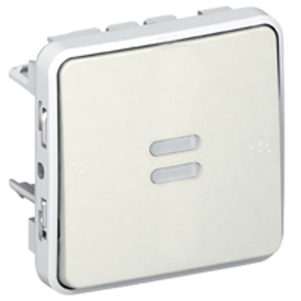 Switch Plexo IP 55 - illuminated 2-way - 10 AX - 250 V~  - modular - white image 1
