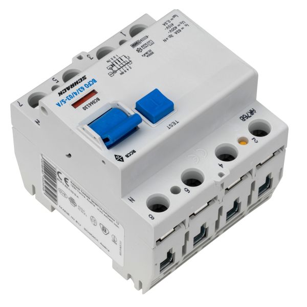 Residual current circuit breaker 63A, 4-p, 300mA, type S, A image 7