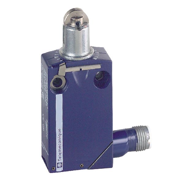 Limit switch, Limit switches XC Standard, XCMD, steel roller plunger, 1NC+1 NO, snap, M12 image 1