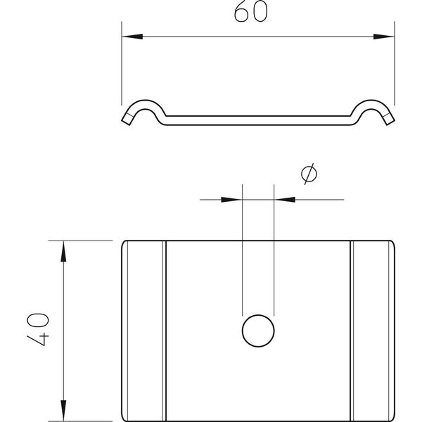 GKS 50 07 FS Hold-down clamp for screw M6 60x40 image 2