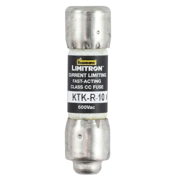Fuse-link, LV, 10 A, AC 600 V, 10 x 38 mm, CC, UL, fast acting, rejection-type image 1
