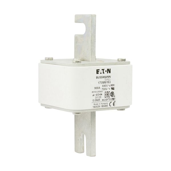 Fuse-link, high speed, 900 A, AC 690 V, DIN 3, 76 x 90 x 139 mm, aR, DIN, IEC, single indicator image 14