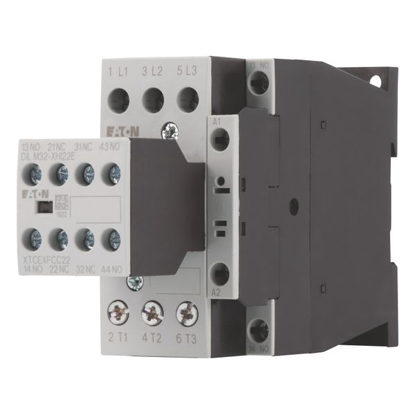 Contactor, 380 V 400 V 11 kW, 2 N/O, 2 NC, RDC 24: 24 - 27 V DC, DC operation, Screw terminals image 9