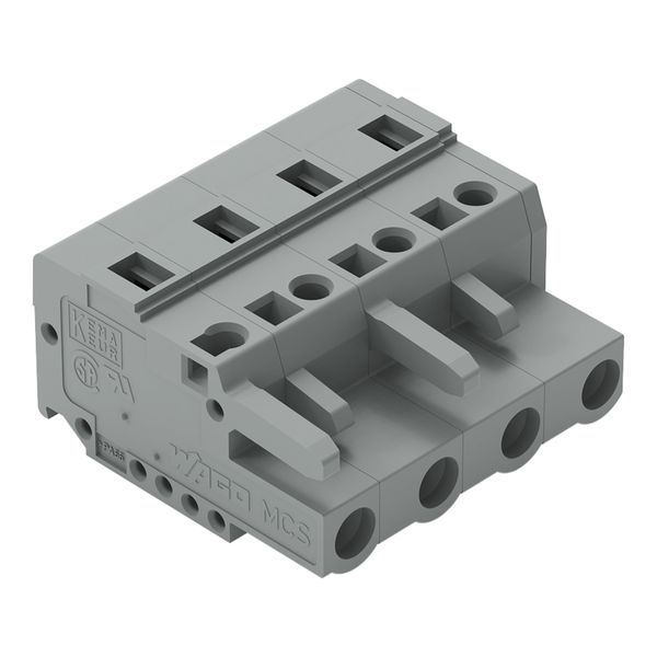 1-conductor female connector CAGE CLAMP® 2.5 mm² gray image 1