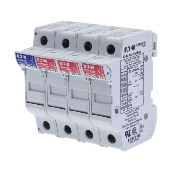 Fuse-holder, LV, 30 A, AC 600 V, 10 x 38 mm, 3P+N, UL, IEC, DIN rail mount image 27