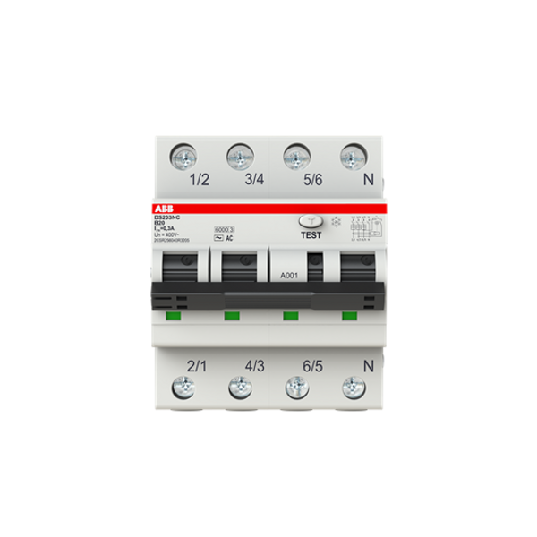 DS203NC C25 AC300 Residual Current Circuit Breaker with Overcurrent Protection image 2