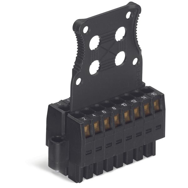 1-conductor female connector, 2-row CAGE CLAMP® 1.5 mm² black image 1