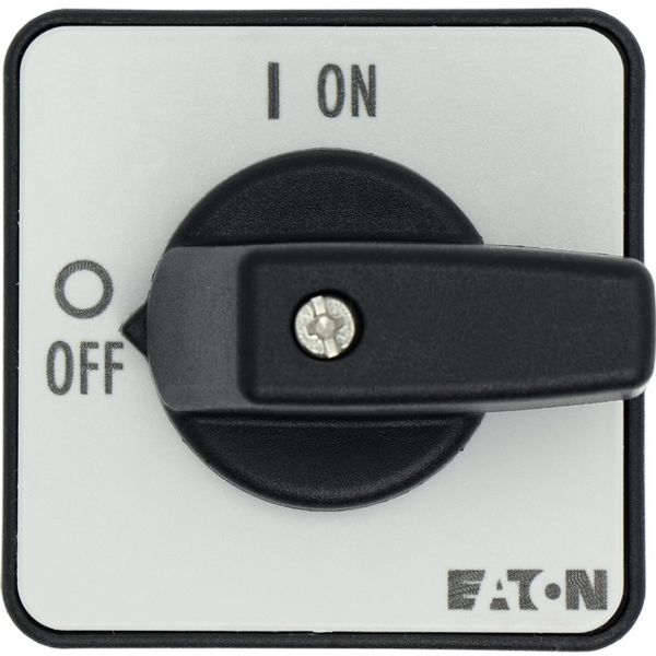 On-Off switch, T0, 20 A, flush mounting, 3 contact unit(s), 6 pole, with black thumb grip and front plate image 3