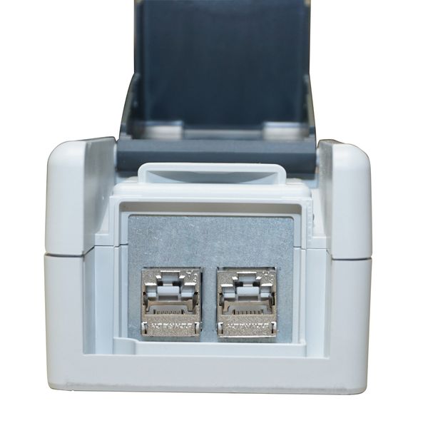 IP44/IP20 Wallmount Box empty 2 modules, black/grey image 2