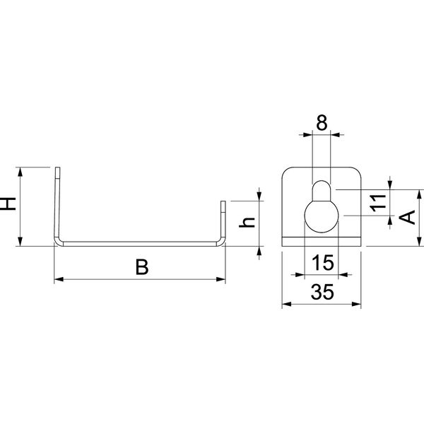 PLCD-SB0810 Separating bracket for PLCD D060810/PLCD D090810 50x76x35 image 2