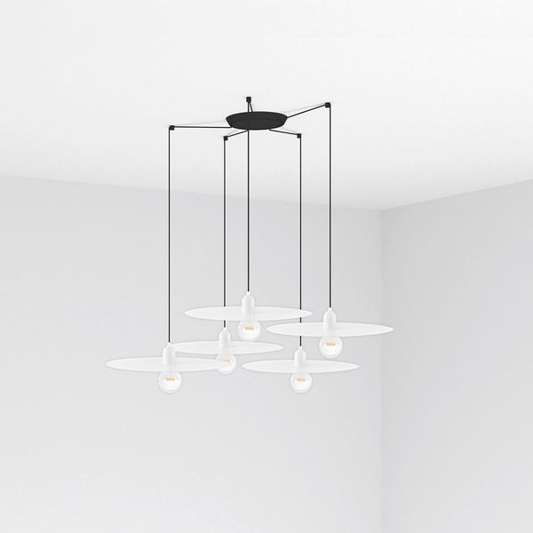 PLAT WHITE PENDANT LAMP E27 60W 5L image 1