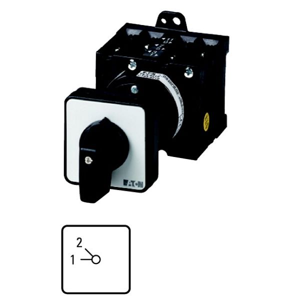 Step switches, T3, 32 A, flush mounting, 2 contact unit(s), Contacts: 4, 45 °, maintained, Without 0 (Off) position, 1-2, Design number 15136 image 1