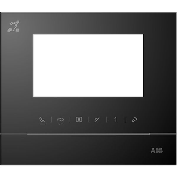 52313FC-B-02 Front cover for 4.3" video hands-free with induction loop,Black image 1