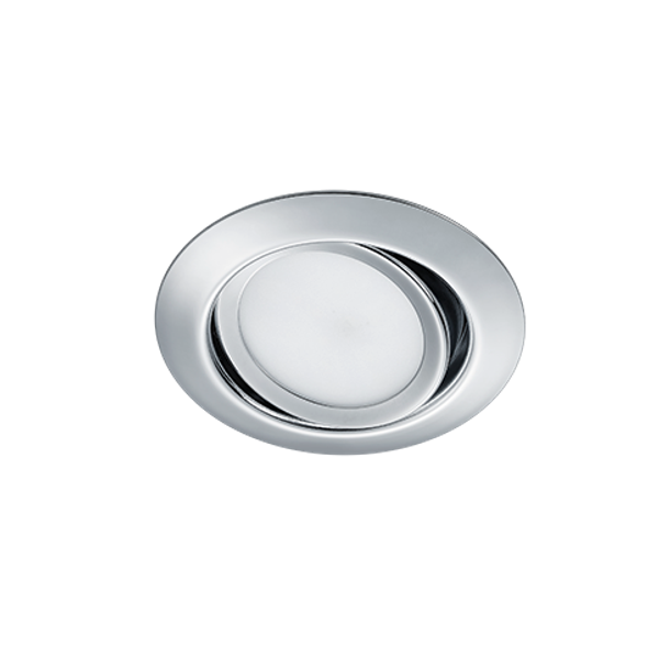 Rila LED recessed spotlight chrome round image 1