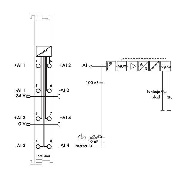 2/4-channel analog input Resistance measurement Adjustable light gray image 5