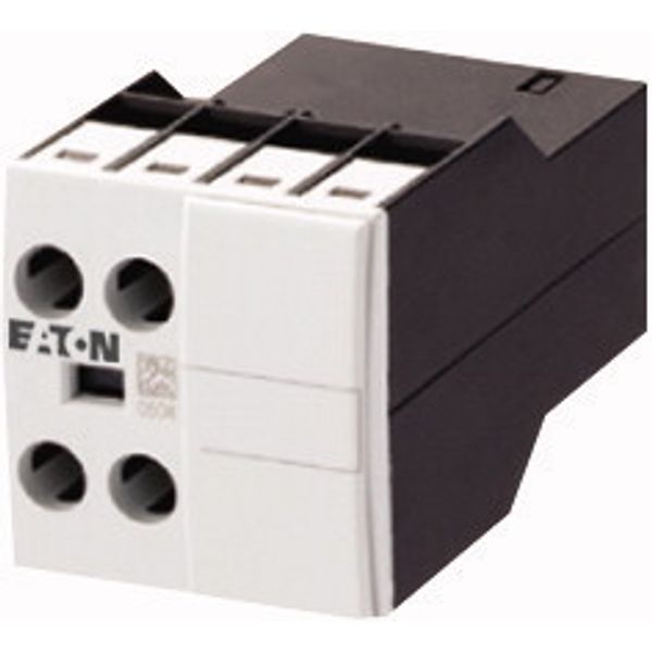 Auxiliary contact module, 2 pole, Ith= 16 A, 1 N/O, 1 NC, Front fixing, Screw terminals, DILM7-10 - DILM38-10 image 1