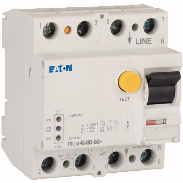 Digital residual current circuit-breaker, all-current sensitive, 40 A, 4p, 300 mA, type S/B+ image 2